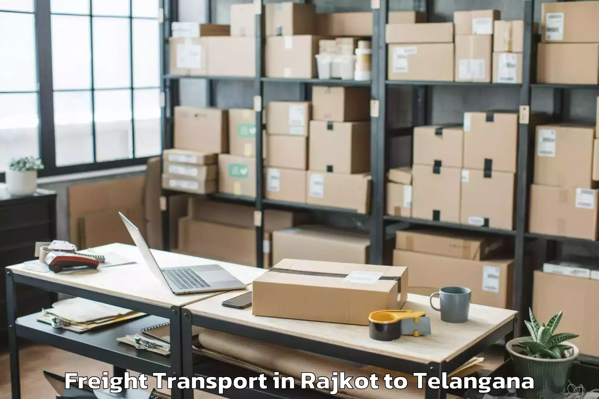 Easy Rajkot to Kakatiya University Warangal Freight Transport Booking